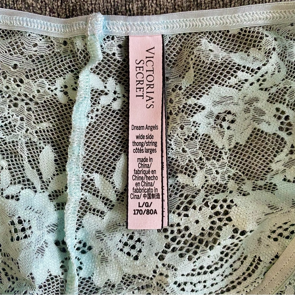 Dream Angels Wide Side Lace Thong Panty "I Do Bridal Collection" - Picture 3 of 4